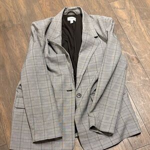 Steve Madden Classic Checkered Blazer